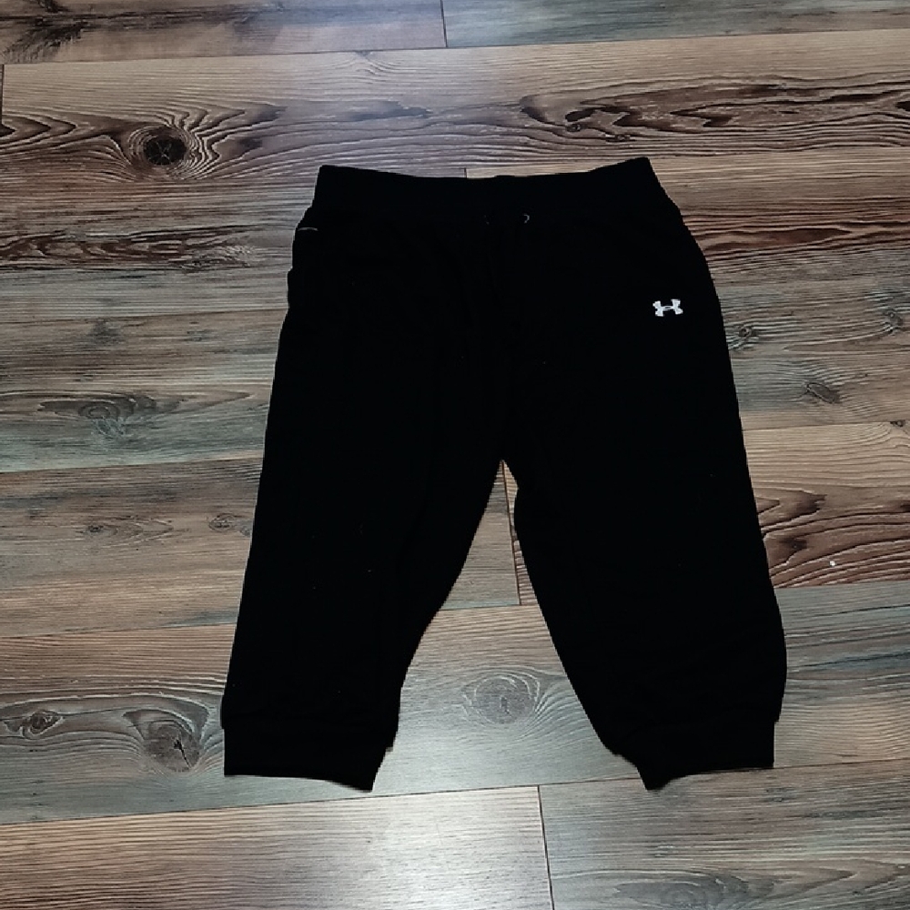 Under Armour Women  Black Sweatpants Relaxed Fit Joggers Size Medium